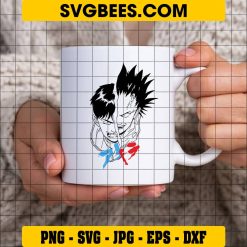 Kaneda And Tetsuo Face SVG, Akira SVG, One Piece Svg on Cup