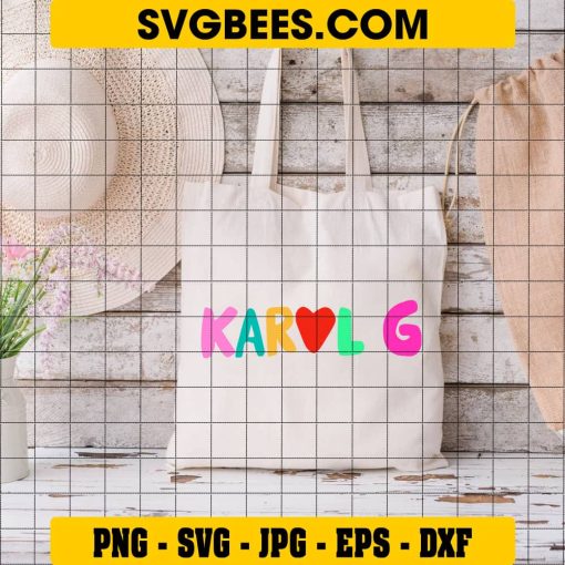 Karol G Name SVG on Bag