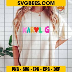 Karol G Name SVG on Shirt