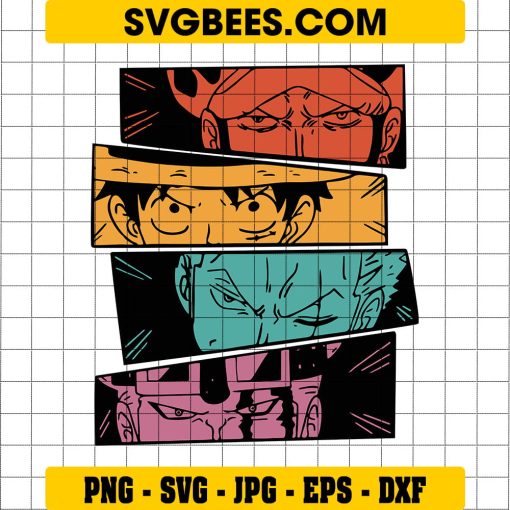 Law Luffy Zoro Kid One Piece Svg, Japanese Manga Svg