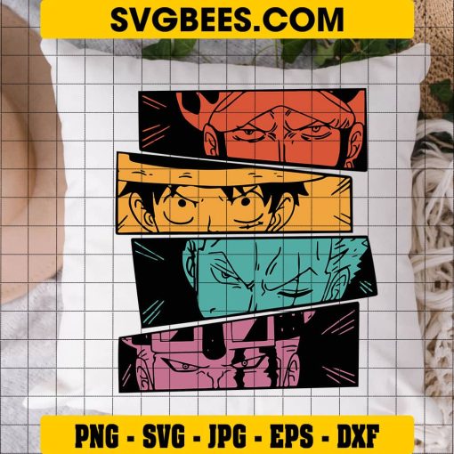 Law Luffy Zoro Kid One Piece Svg, Japanese Manga Svg on Pillow