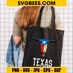 Longhorn Skull SVG on Bag
