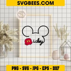 Mouse Head Disney Svg, Mouse Head Svg on Frame