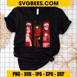 Naruto Sasuke and Luffy Anime Svg, Friends Anime Svg, Naruto Svg, One Piece Svg on Shirt