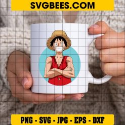 One Piece D Luffy Svg, I am Monkey D Luffy. Nice to Meetcha on Cup