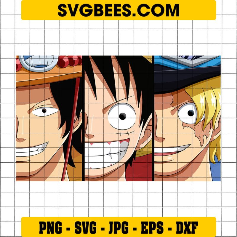 One Piece Three Brothers Svg, Portgas D Ace Svg, Luffy Svg, Sabo Svg
