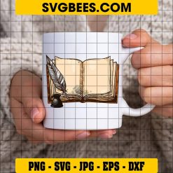 Open Book SVG on Cup
