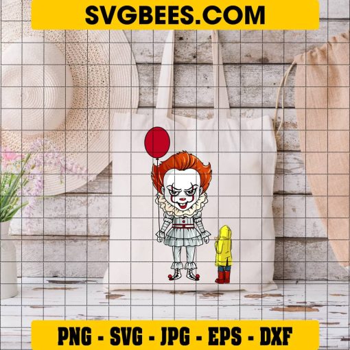 Pennywise Clown holding Georgie Ship Svg on Bag