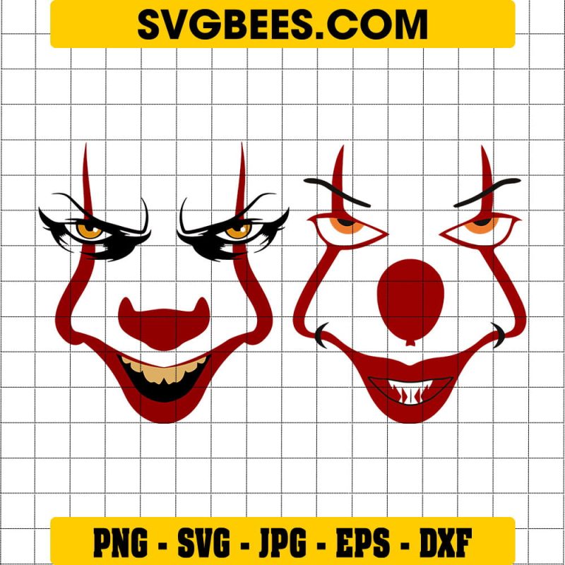 Pennywise Face SVG