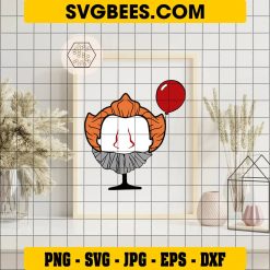 Pennywise It Wine Glass Disney Svg on Frame