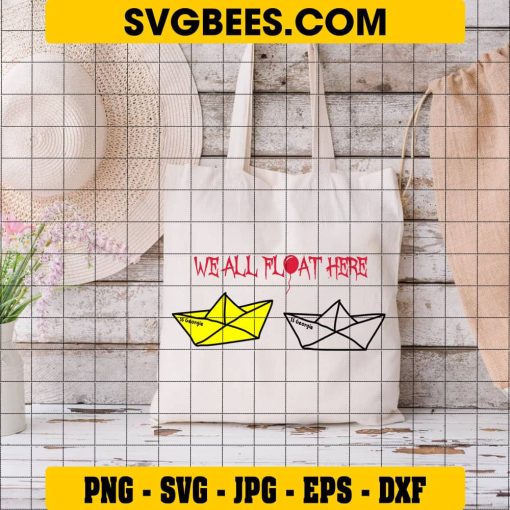 Pennywise Paper Boat SVG on Bag