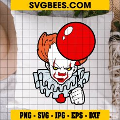 Pennywise SVG on Pillow