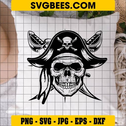 Pirate Skull SVG on Pillow