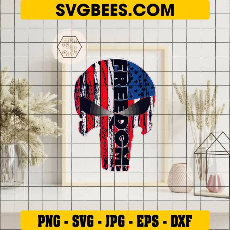 Punisher Skull Flag SVG Punisher Skull SVG - SVGbees