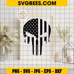 Punisher Skull SVG on Frame