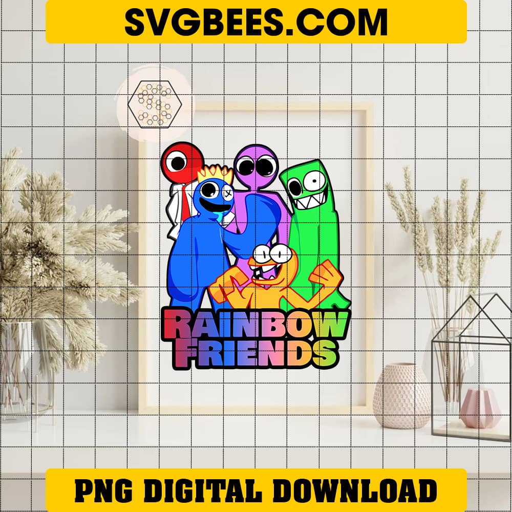 Rainbow Friends Characters PNG Digital Download Image Rainbow 