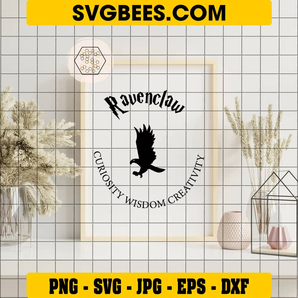 Ravenclaw Wisdom and Wit Svg, Ravenclaw Logo Svg