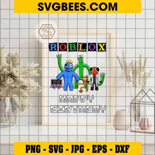 Roblox Birthday SVG on Frame