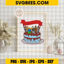 Roblox Cake Topper SVG on Frame