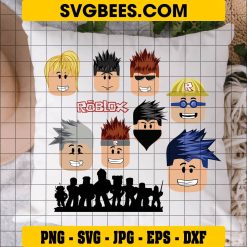 Roblox Face SVG on Pillow