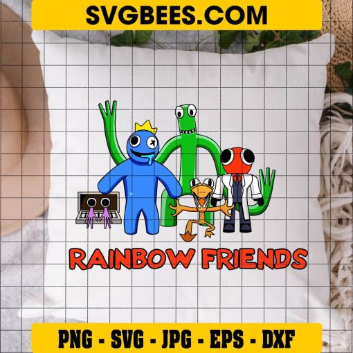 Roblox Rainbow Friends SVG on Pillow