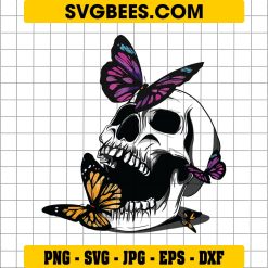 Skull Butterfly SVG