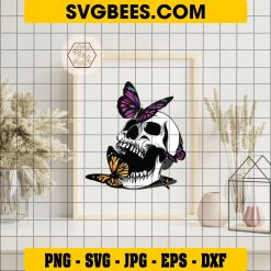 Skull Butterfly SVG on Frame