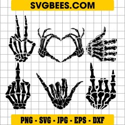 Skull Hand SVG, Skull Middle Finger SVG
