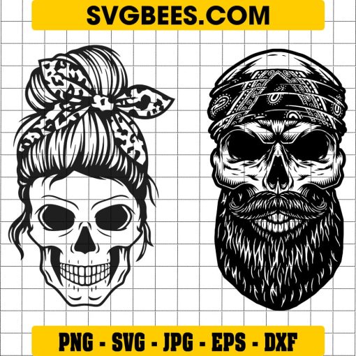 Skull With Bandana SVG