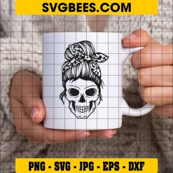 Skull With Bandana SVG on Cup