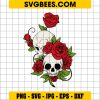 Skull With Roses SVG