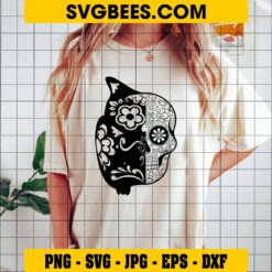 Sugar Skull Owl SVG on Shirt