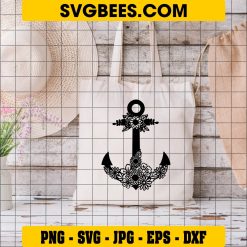 Summer Svg, Beach SVG, Anchor Mandala Svg, Nautical Mandala Svg, Cruise Svg on Bag