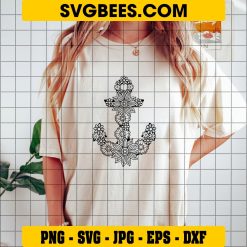 Summer Svg, Beach SVG, Anchor Mandala Svg, Nautical Mandala Svg, Cruise Svg on Shirt