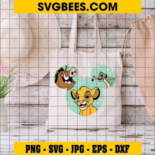 Timon SVG, Lion king SVG, Disney SVG on Bag