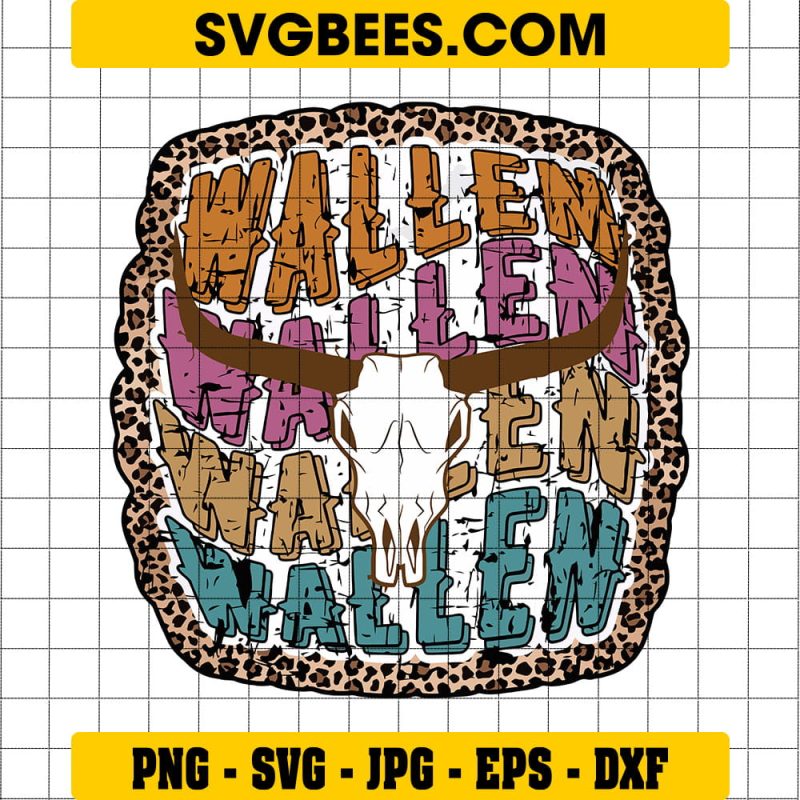 Wallen Bull Skull SVG, Morgan Wallen SVG