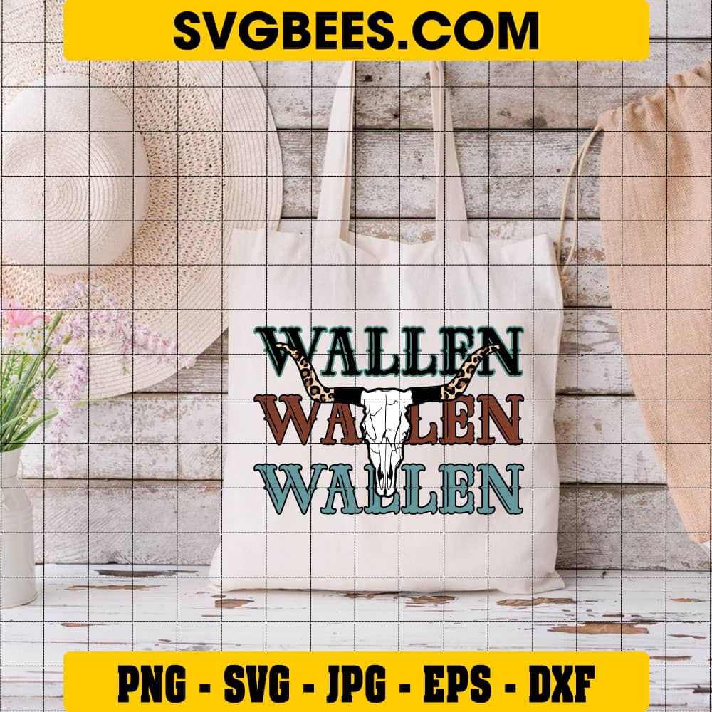 Bullhead Wallen Western SVG, Morgan Wallen SVG, Wallen Western Cow