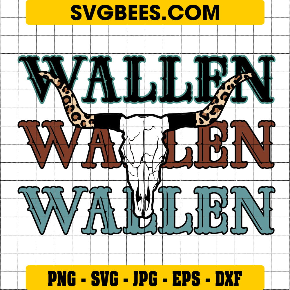 Wallen Western Morgan Wallen SVG - Retro Cowboy Wallen SVG PNG EPS