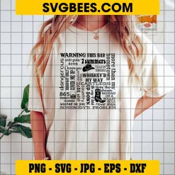 Warning This Bar SVG - Morgan Wallen on Shirt
