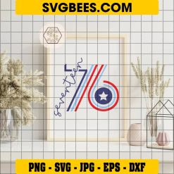 We the People 1776 SVG PNG, 76 American Flag SVG, 4th of July 1776 on Frame