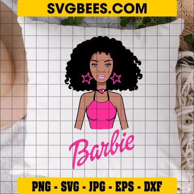 Afro Barbie SVG, Barbie Afro SVG Silhouette, Barbie Doll SVG