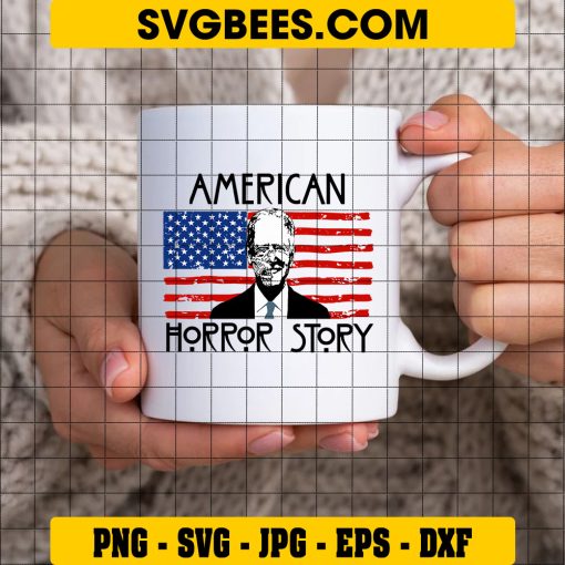 American Horror Story Biden SVG Biden Zombie SVG PNG DXF EPS Cricut Silhouette on Cup
