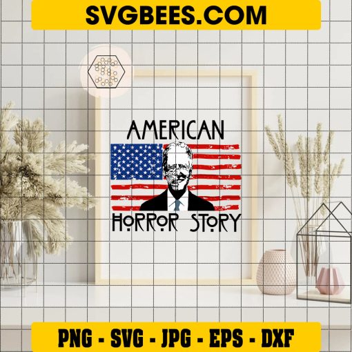 American Horror Story Biden SVG Biden Zombie SVG PNG DXF EPS Cricut Silhouette on Frame