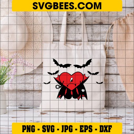 Bad Bunny Vampire SVG, Bad Bunny Halloween SVG on Bag
