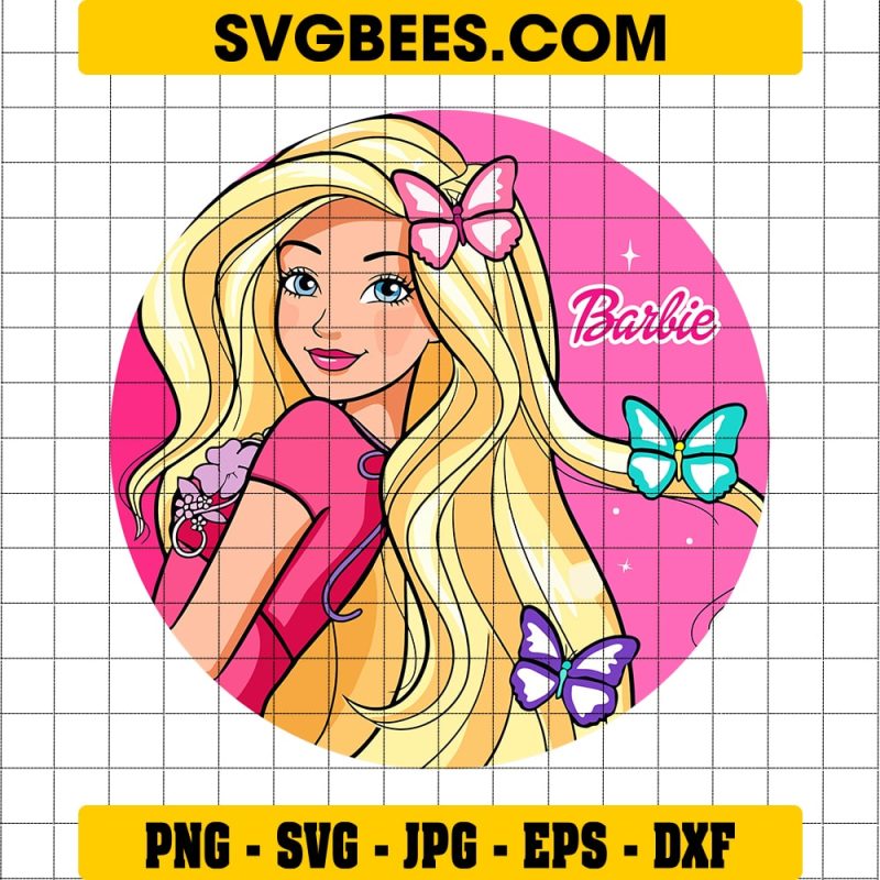 Barbie SVG, Babe Girl SVG, Pink Blonde Doll SVG