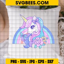 Blessed Be Svg, Celestial unicorn Svg, Pegasus Svg, Unicorn Svg on Pillow