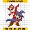 Chip and Dale Halloween Svg, Rescue Rangers Witch Halloween Svg