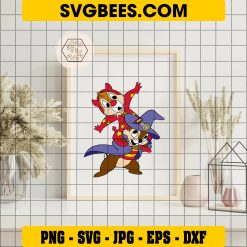 Chip and Dale Halloween Svg, Rescue Rangers Witch Halloween Svg on Frame