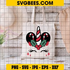 Christmas Mouse Unicorn Svg, Mouse Unicorn Svg, Christmas Svg on Bag