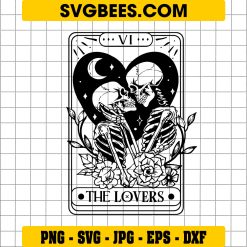 Dead Skeleton Love Svg, Skull Couple Svg, Gothic Lovers Svg
